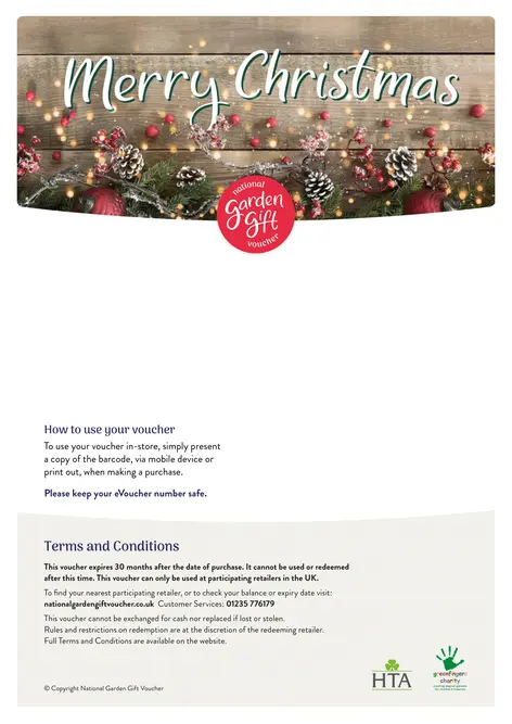 National Garden Gift Voucher - Merry Christmas!