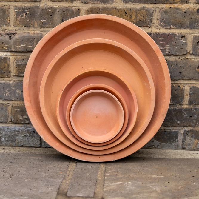 Natural Terracotta Saucer (D16cm) Handmade Outdoor Plant Pot Saucer - image 1