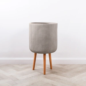 Nuovo Beige (D36cm x H64cm) Multi-use Indoor Plant Pot Cover On Legs - image 2