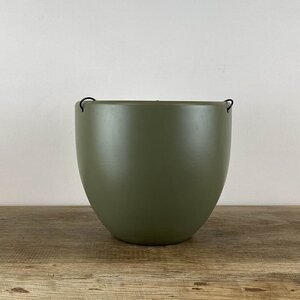 Olivia Indoor Plant Hanging Pot Cover (D17cm x H15cm) Olive-Green - image 2