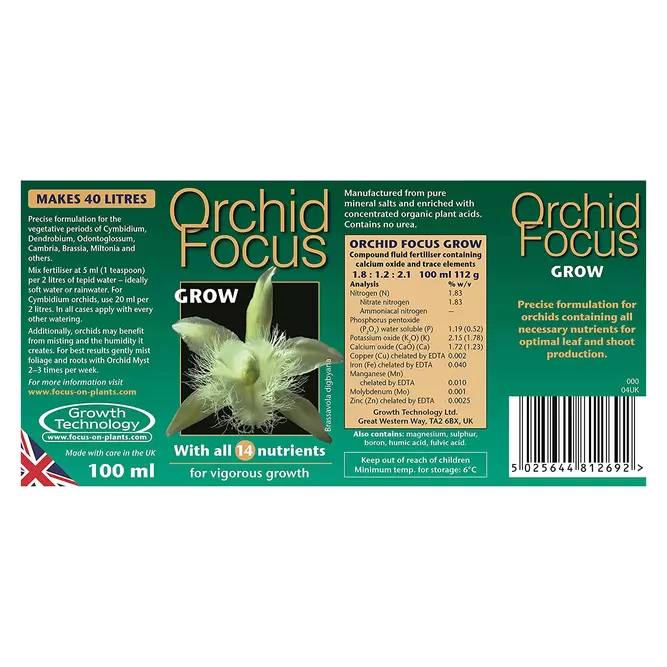 Orchid Focus Grow 100ml Orchid Plant Food - image 2
