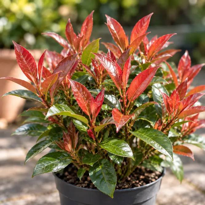 Photinia 'Little Fenna' (Pot Size 9cm) Carré Rouge Photinia - image 2