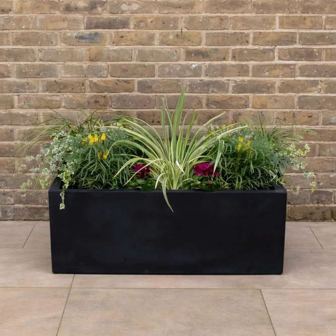 Polystone Outdoor Trough (L80cm x W29cm x H40cm) Deep Trough Planters - image 3