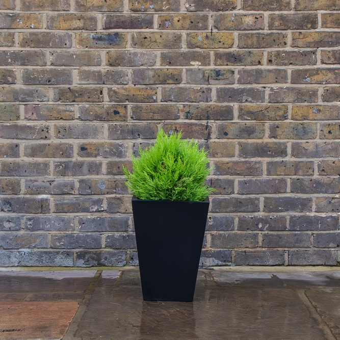 Polystone Tapered Square Planter H38cm x W28cm Outdoor Plant Pot - image 3