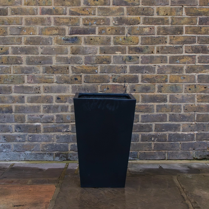 Polystone Tapered Square Planter  H60cm x W40cm Outdoor Plant Pot - image 2