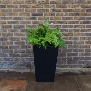 Polystone Tapered Square Planter  H60cm x W40cm Outdoor Plant Pot - image 3
