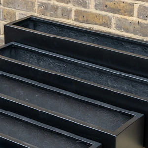Polystone Window Box Planter (L100cm x W20cm x H20cm) Lightweight Outdoor Plant Trough - image 3