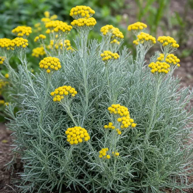 Helichrysum italicum 'Korma' (Pot Size 1L) Curry Plant
