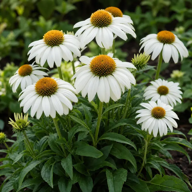 Echinacea purpurea 'White Meditation' (Pot Size 3L) coneflower
