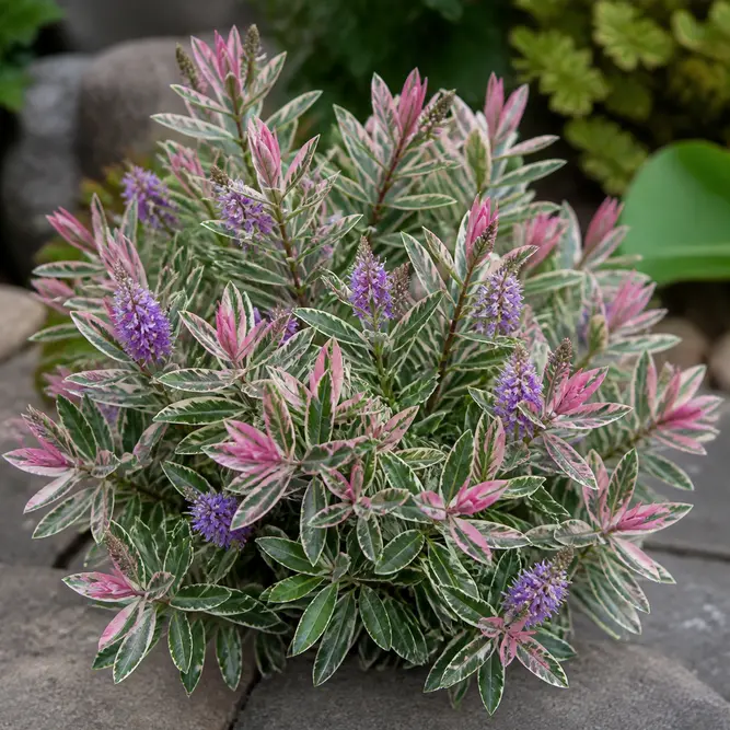 Hebe speciosa 'Variegata' (Pot Size 10.5cm) Variegated Hebe