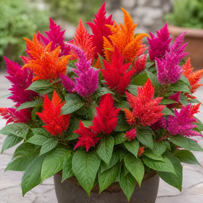 Celosia argentea var. cristata 'Hot Topics' (Pot Size 12cm) Cockscomb, Celosia