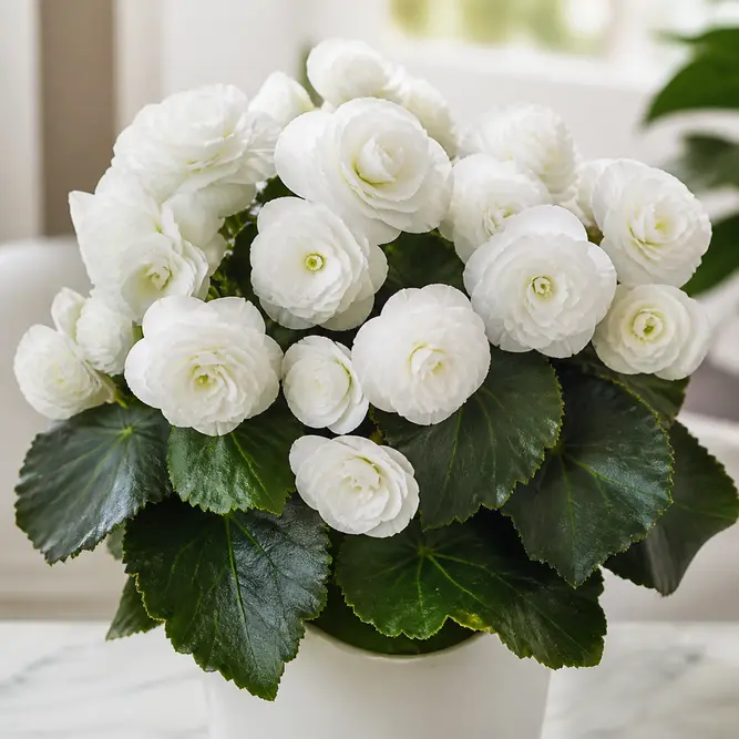 Begonia x hiemalis 'Glory White' (Pot Size 13cm) Rieger Begonia