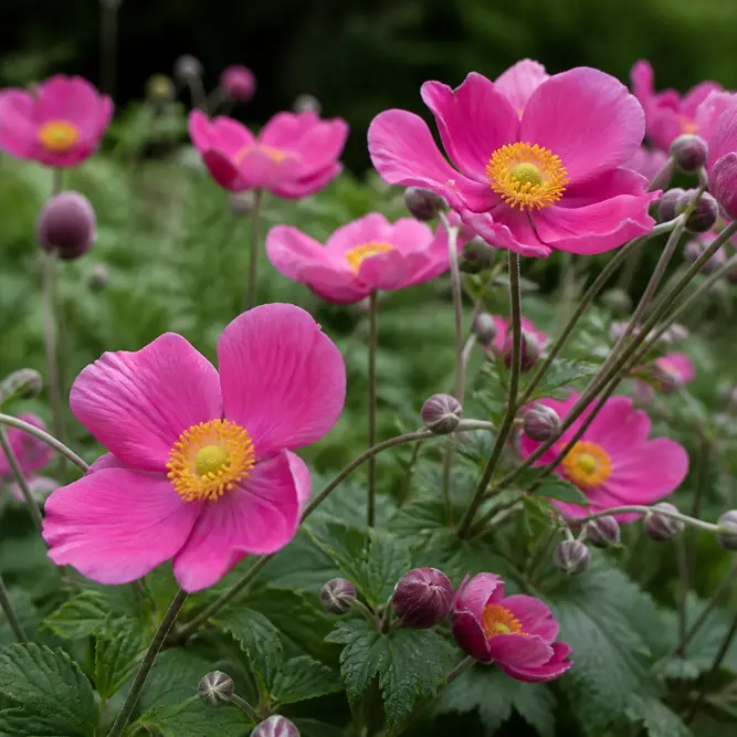 Anemone hupehensis 'Emmy Deep Rose' (Pot Size 3L) Japanese Windflower