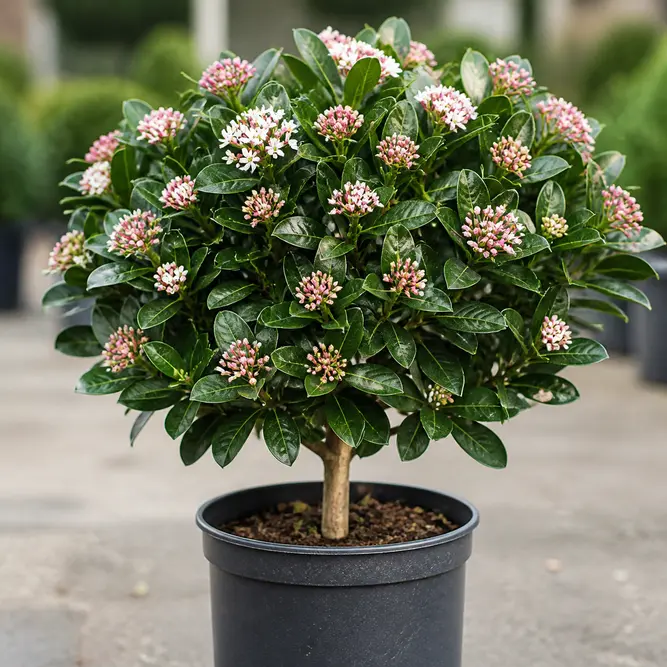 Viburnum tinus 'Spirit' (Pot Size 7L) Laurustinus Spirit