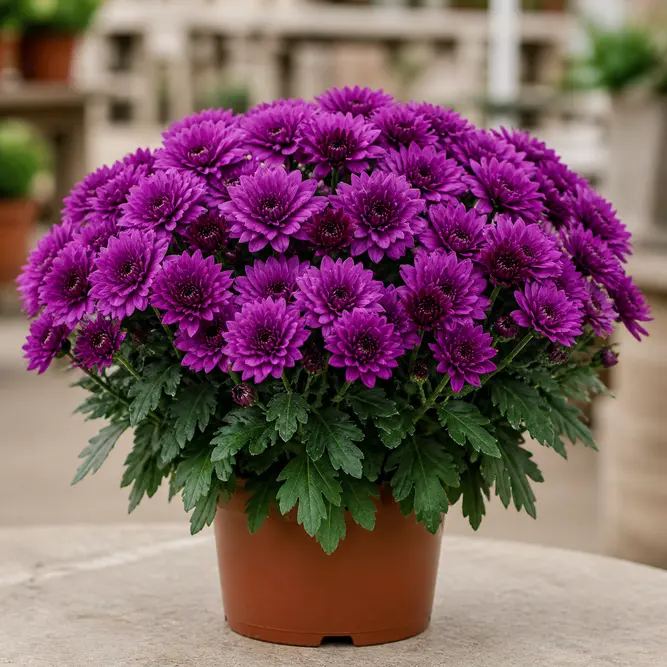 Chrysanthemum x morifolium Purple (Pot Size 15cm) Florist's Chrysanthemum; Mum