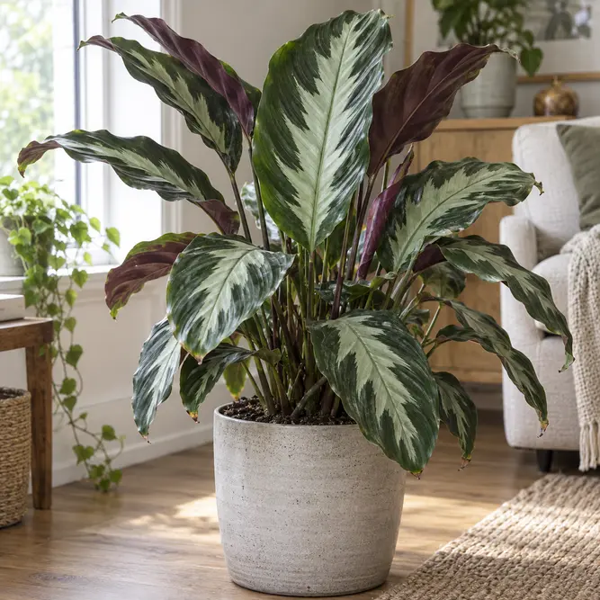 Goeppertia roseopicta 'Shinestar' (Pot Size 19cm) Rose-painted Calathea