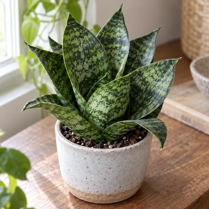 Sansevieria trifasciata 'Hahnii' (Pot Size 9cm) Hahn's Sansevieria, Bird's Nest Snake Plant