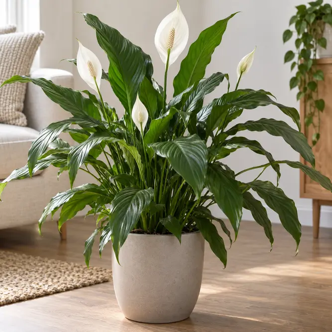 Spathiphyllum wallisii 'Bingo Cupido' (Pot Size 17cm) Peace Lily