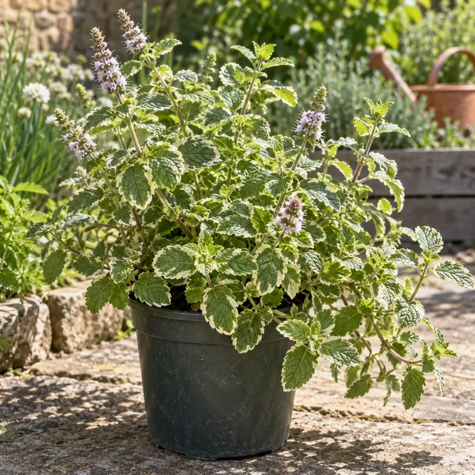 Mentha suaveolens 'Variegata' (Pot Size 1L) Pineapple Mint