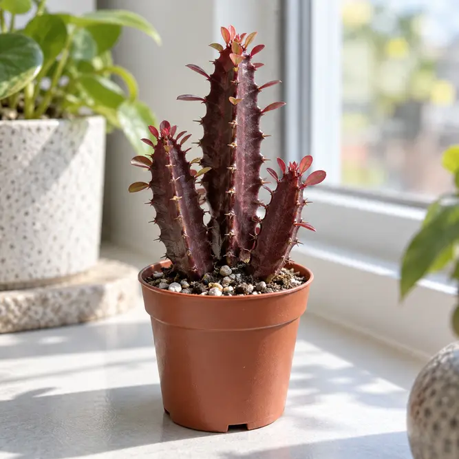 Euphorbia trigona f. rubra (Pot Size 5.5cm) Red-leaved African milk tree