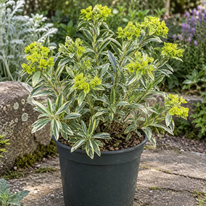 Euphorbia × martinii 'Walberton's Little Treasure' (Pot Size 2L) Martin's Spurge