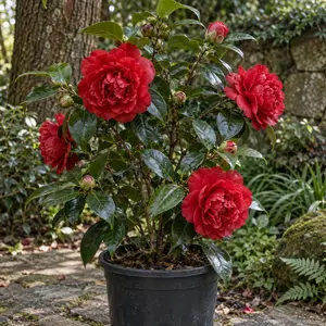 Camellia japonica 'Roger Hall'