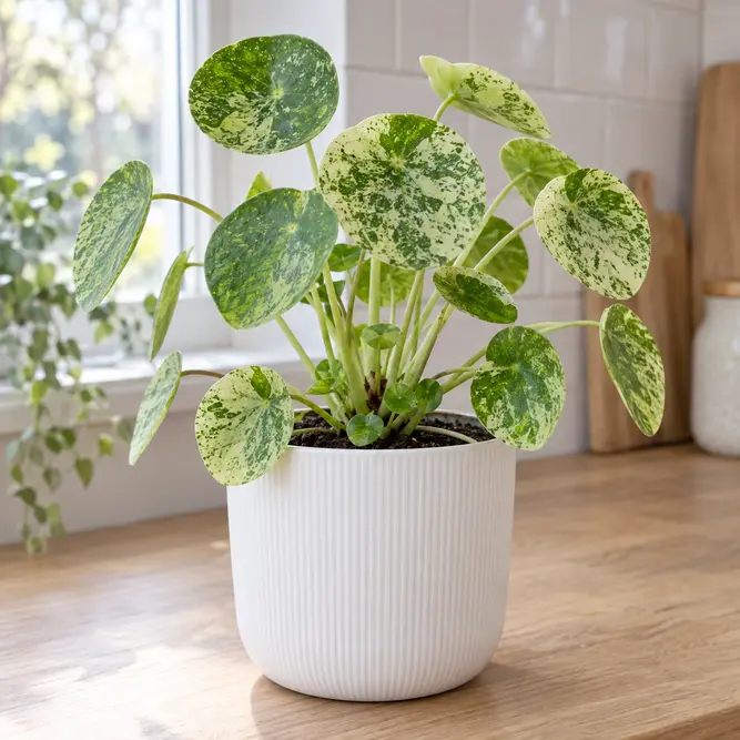 Pilea peperomioides 'Mojito' (Pot Size 13cm) Chinese Money Plant