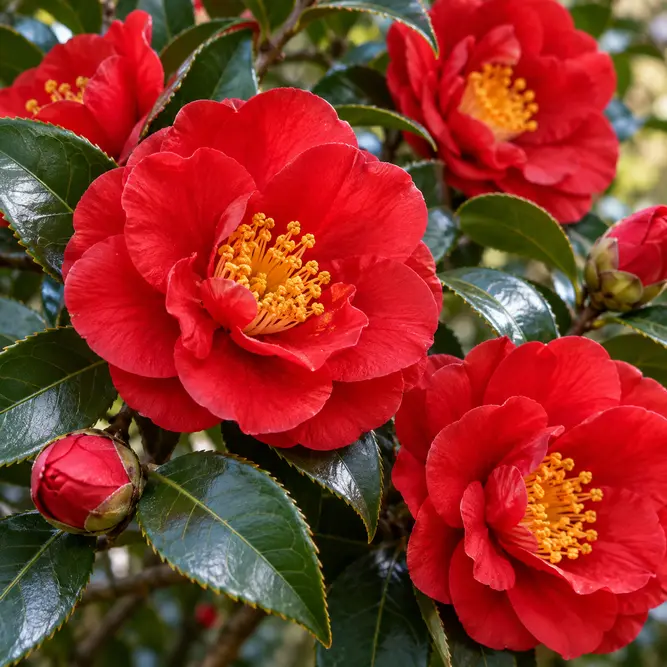 Camellia japonica 'Doctor King' (Pot Size 29cm) Doctor King Camellia