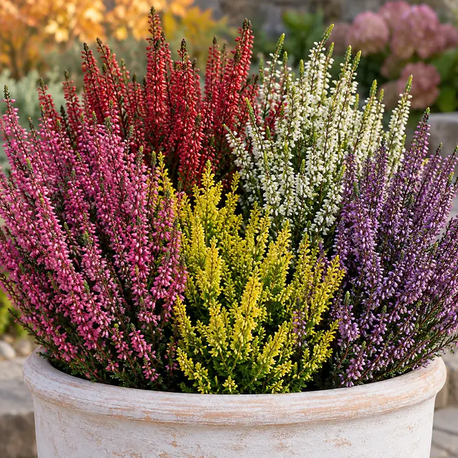 Calluna vulgaris 'Beauty Ladies High Five' (Pot Size 21cm) Heather