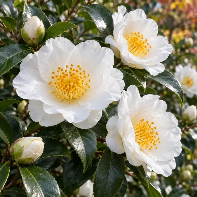 Camellia sasanqua 'White' (Pot Size 15cm) Sasanqua Camellia