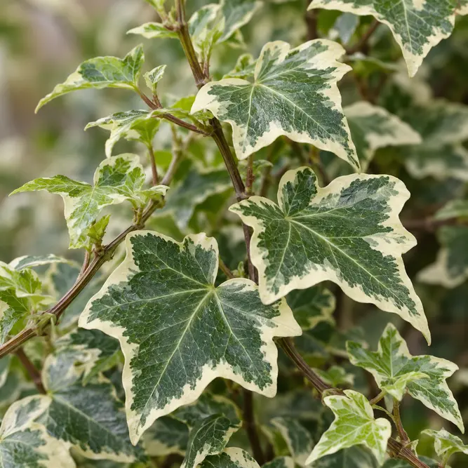 Hedera helix 'White Ripple' (Pot Size 13cm) English Ivy