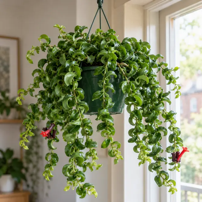 Aeschynanthus radicans 'Rasta' (Pot Size 15cm) Lipstick Plant, Curly Lipstick Plant