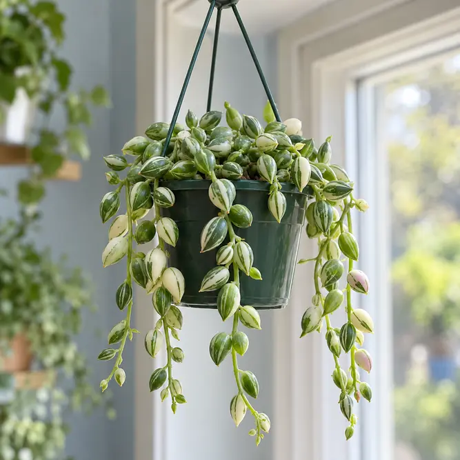 Senecio herreianus f. variegata (Pot Size 6cm) Variegated String of Beads