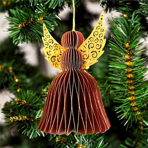 Red Angel Drop Ornament- Christmas Tree Decoration - image 1