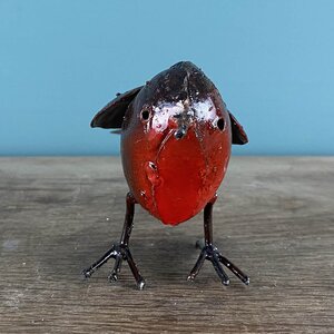 Robin Red Breast Multicoloured Sculpture L17cm x W5cm x H10cm - image 1