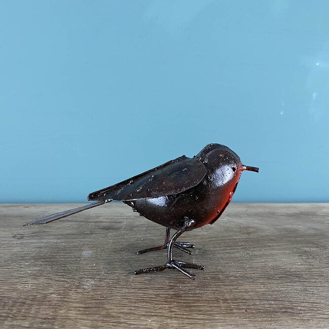 Robin Red Breast Multicoloured Sculpture L17cm x W5cm x H10cm - image 3