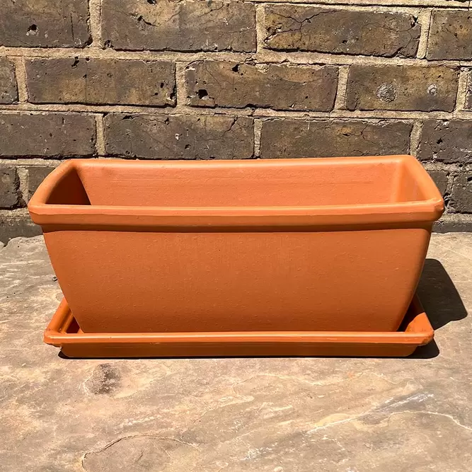Roman Terracotta Window Box Trough Planter W42cm The Boma Garden Centre