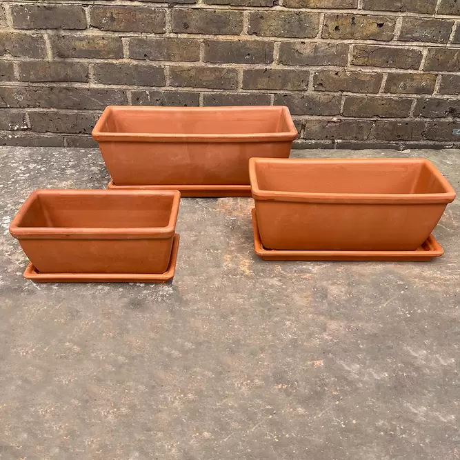 Roman Terracotta Window Box Trough Planter W42cm The Boma Garden Centre