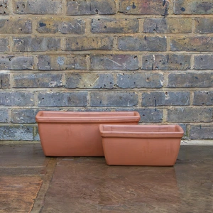 Roman Italian Terracotta Window Box Trough Planter W32cm - image 1