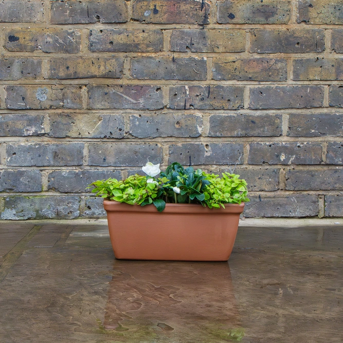 Roman Italian Terracotta Window Box Trough Planter W32cm - image 3