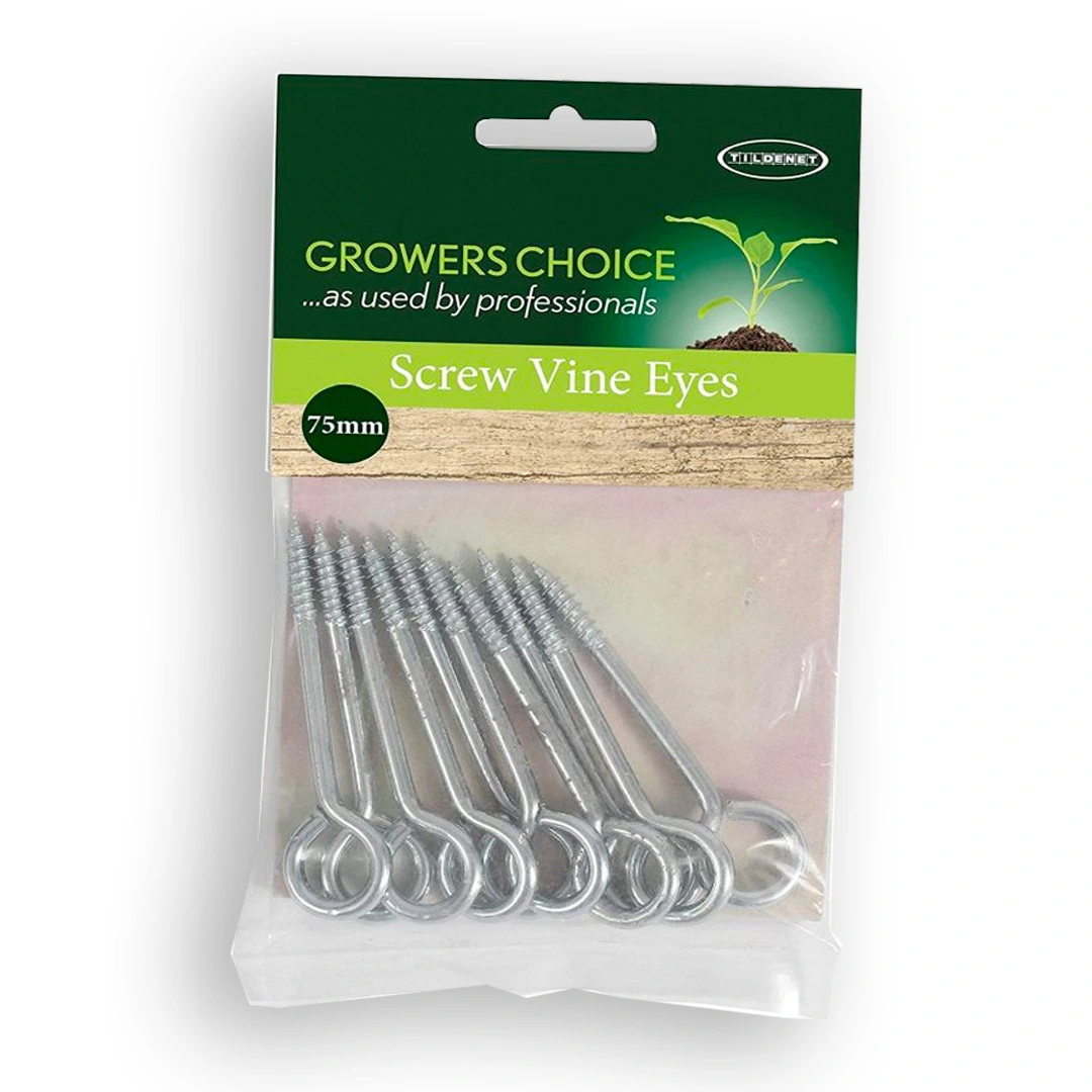 Screw Vine Eyes 75mm from Boma Garden Centre