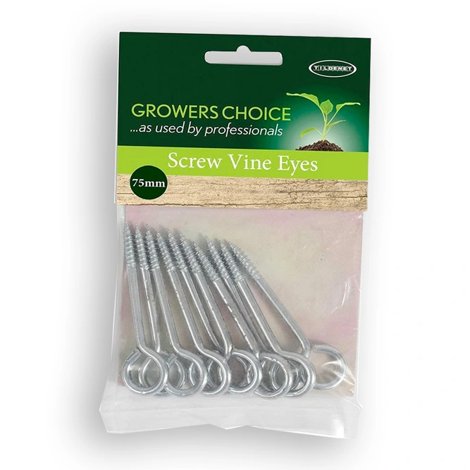 Screw Vine Eyes 75mm