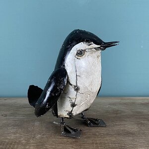 Small Painted Penguin Bronze Sculpture L14cm x W17cm x H16cm - image 2