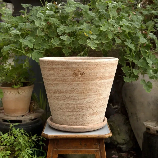 Terracotta Plant Pot & Saucer Set Rose Pink (Pot Size 40cm) Bergs Potter - image 1