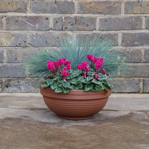 Terracotta Ribbed Bowl D32cm x H14cm - image 2