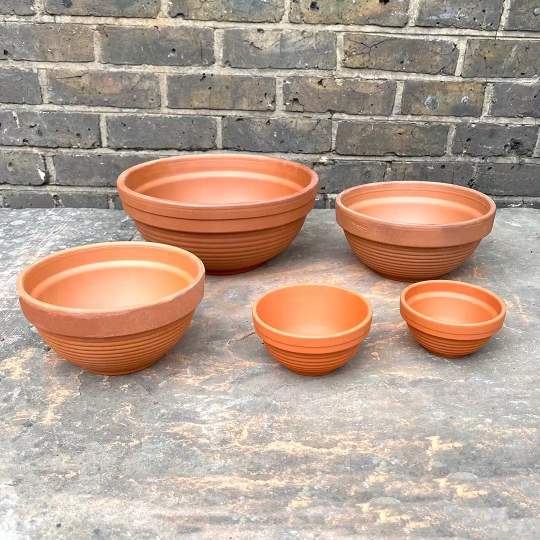 Terracotta Ribbed Bowl D15cm x H8cm The Boma Garden Centre