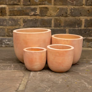 Terracotta Small Egg Pot (D19cm x H17cm) Handmade Outdoor Plant Pot