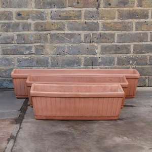 Terracotta Venetian Window Box D82cm x H17cm x W20cm - image 1
