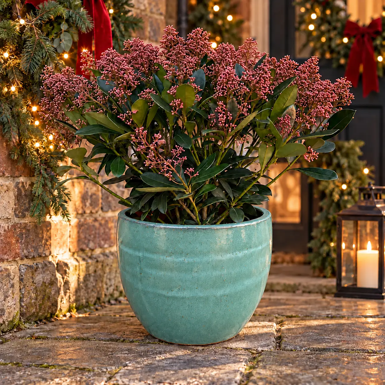 The Aqua Rubella Festive Planter