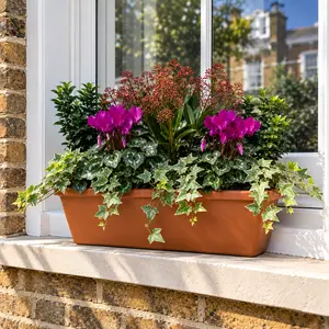The Deluxe Purple Winter Festive Roma Planter